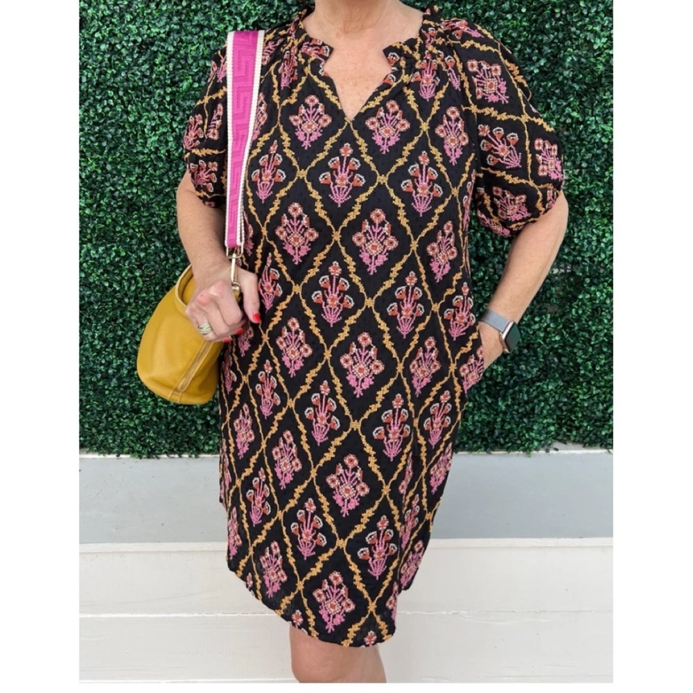 Joy Joy Ethnic Embroidered Dress, size Small